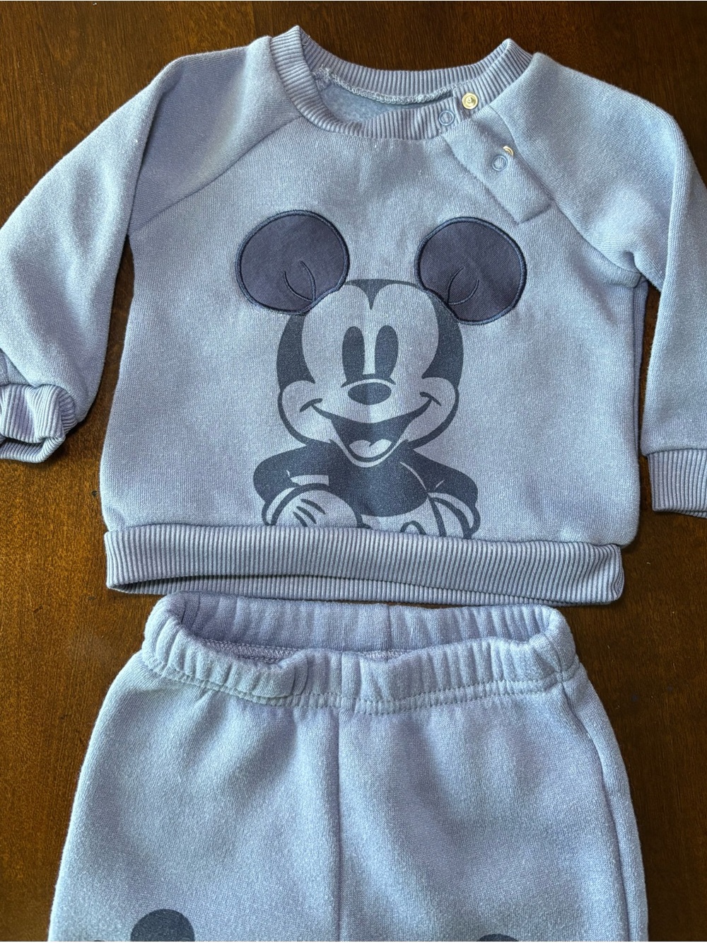 Disney Light Blue Mickey Mouse Fleece Set - Picture 2 of 6